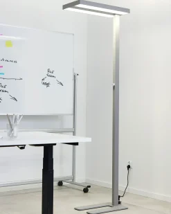 LED-gulvlampe TAURUS Med dæmpning Metal Sølv