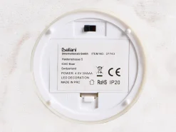 LED-lanterne SAVIVESI Julemønster 38 cm Hvid