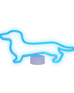 LED neonskilt Hund FRANCIS Blå