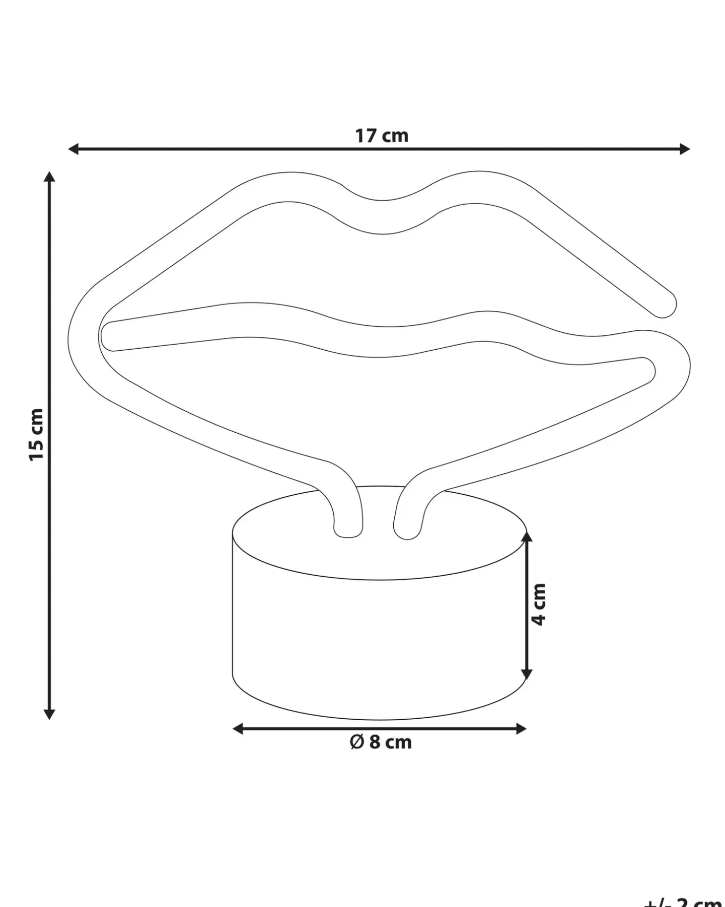 LED neonskilt Læber FLORA Lyserød