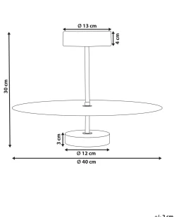 LED-pendel lampe AFRAM Metal Sort