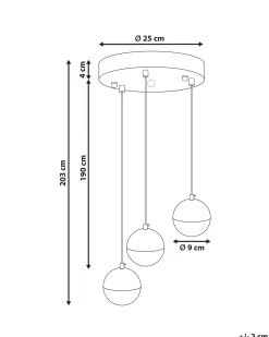 LED-pendel lampe ANKOBRA Metal Sort