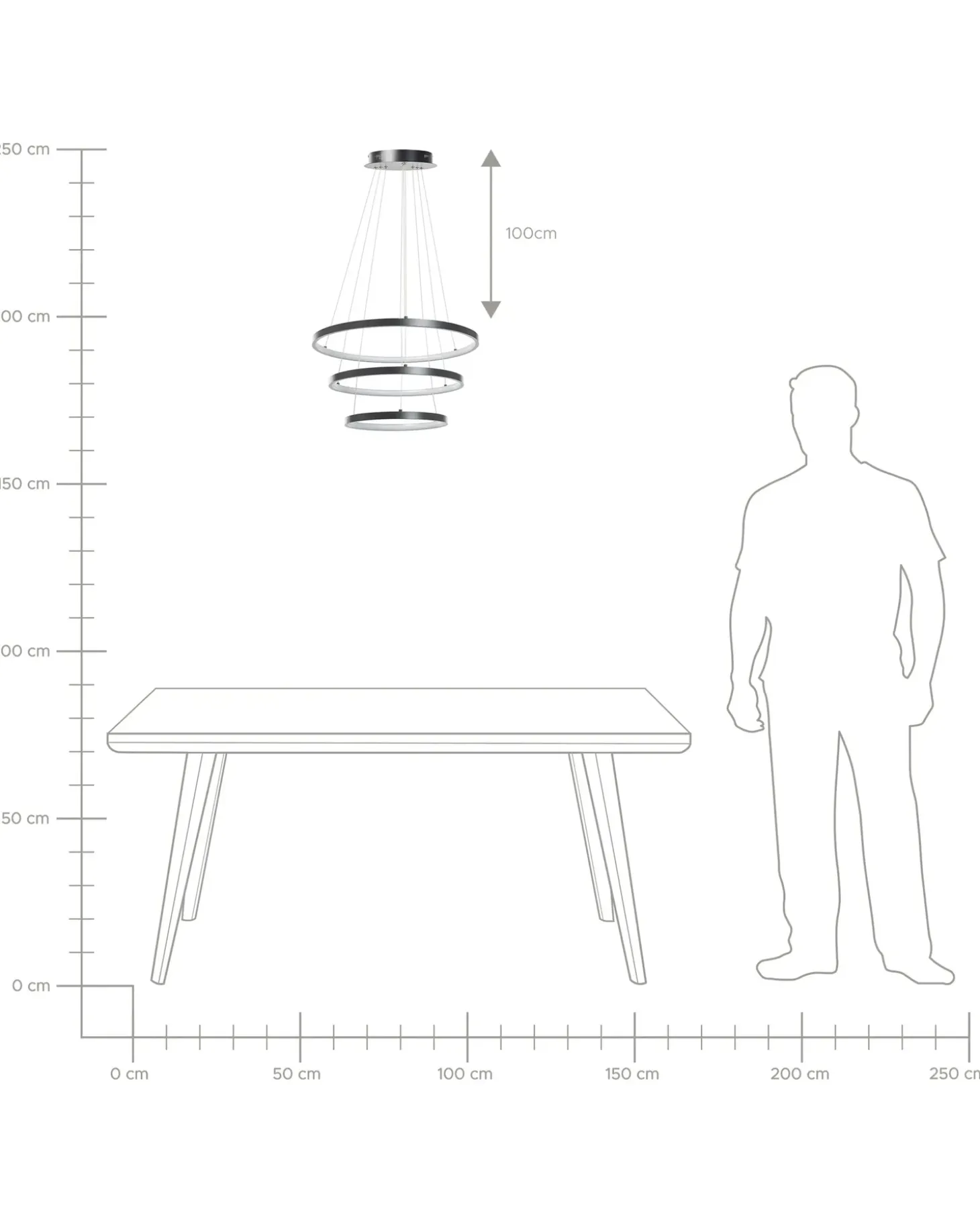 LED-pendel lampe ATREK Metal Sort