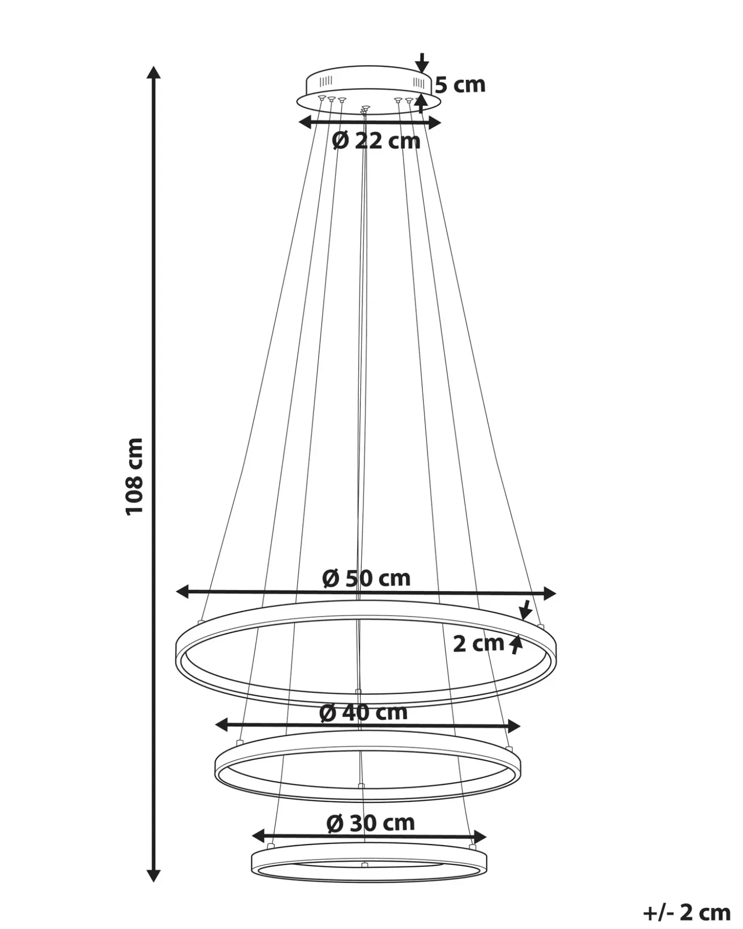LED-pendel lampe ATREK Metal Sort
