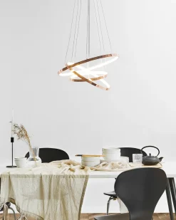 LED-pendel lampe ATREK Metal Rosa guld
