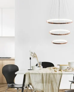 LED-pendel lampe ATREK Metal Rosa guld
