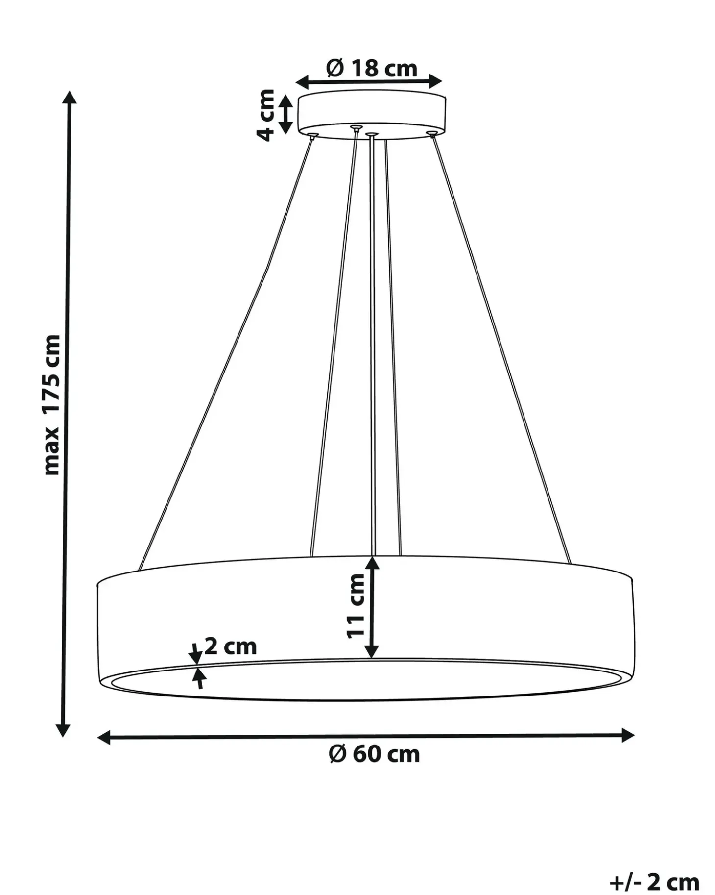 LED-pendel lampe BALILI Metal Hvid