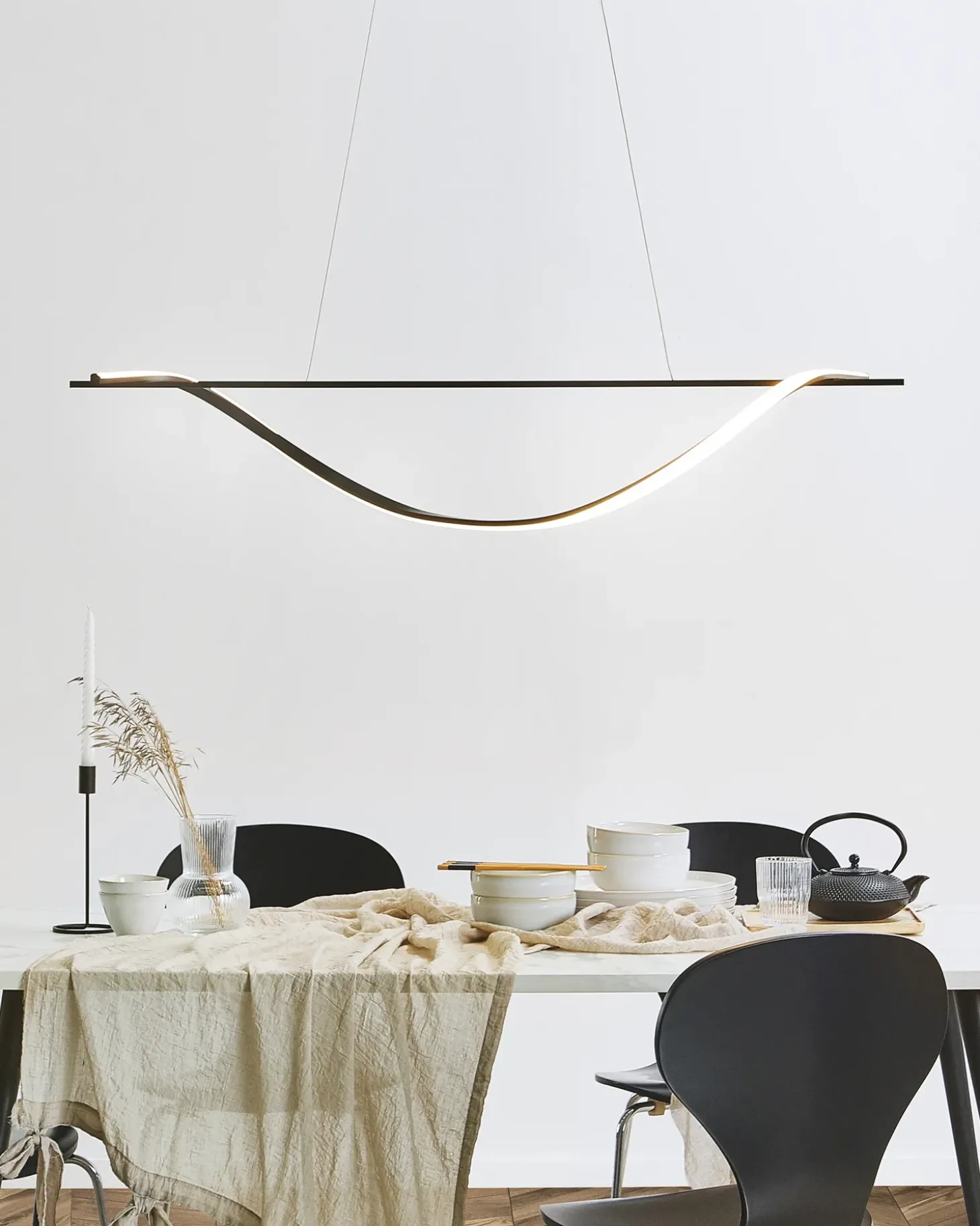 LED-pendel lampe BODRI Metal Sort