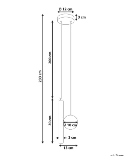 LED-pendel lampe DAMAS Metal Sort