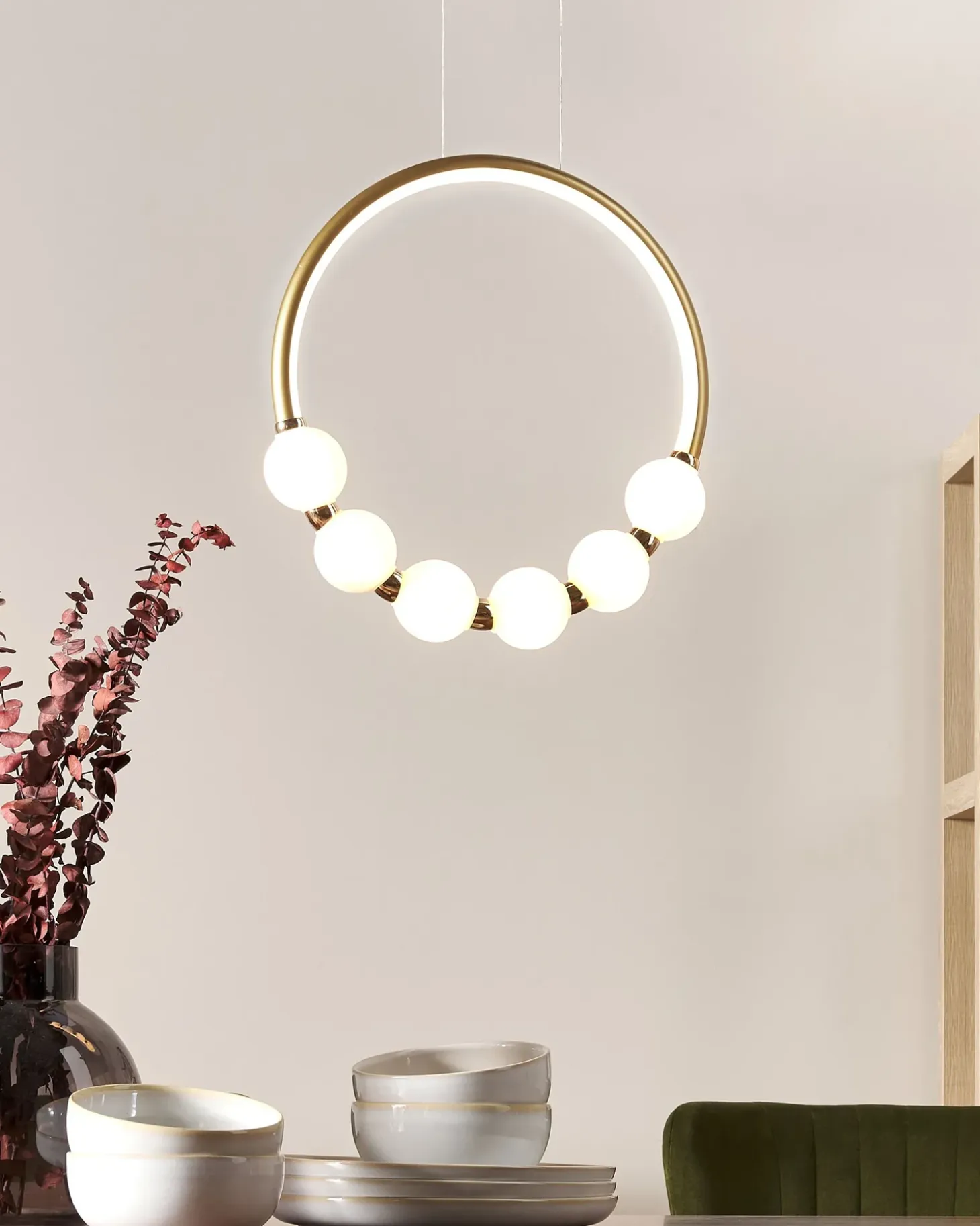 LED-pendel lampe FANE Metal Guld