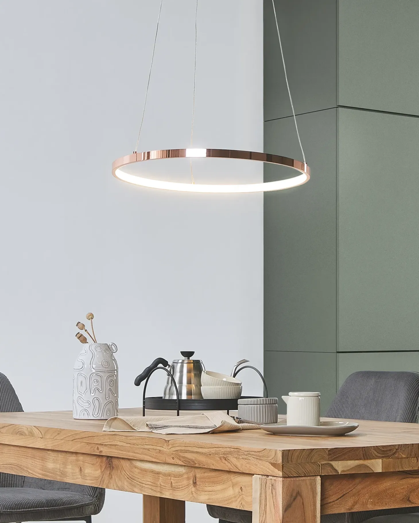 LED-pendel lampe JORDAN Metal Rosa guld