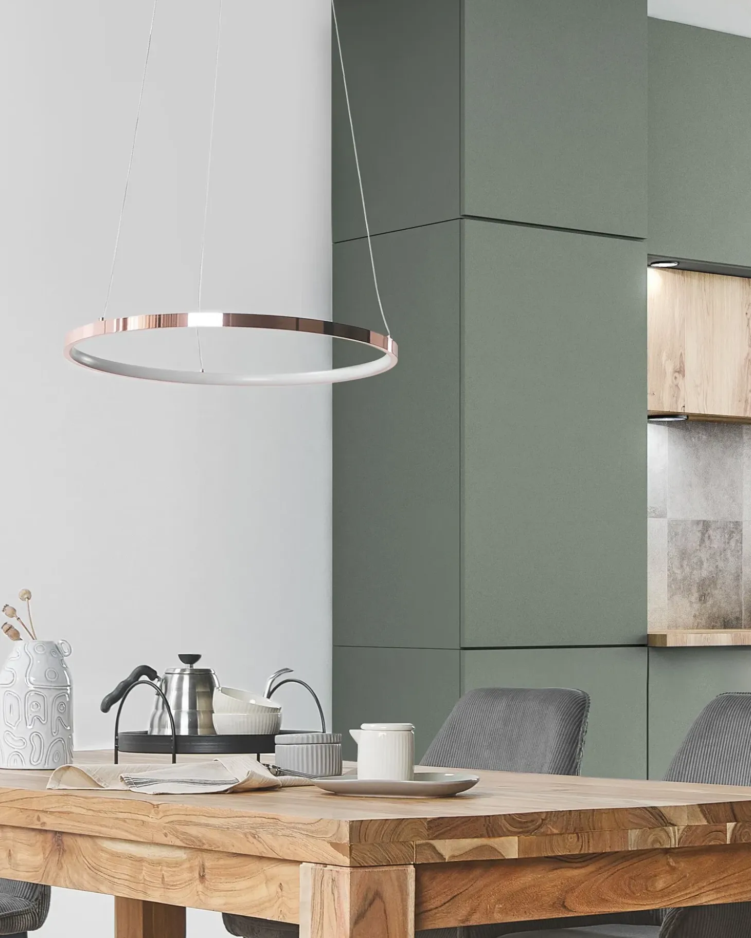 LED-pendel lampe JORDAN Metal Rosa guld