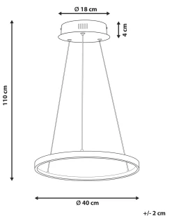 LED-pendel lampe JORDAN Metal Rosa guld