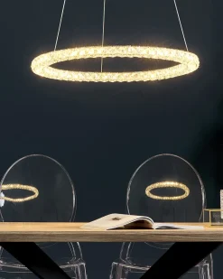 LED-pendel lampe MAGAT Krystal Sølv