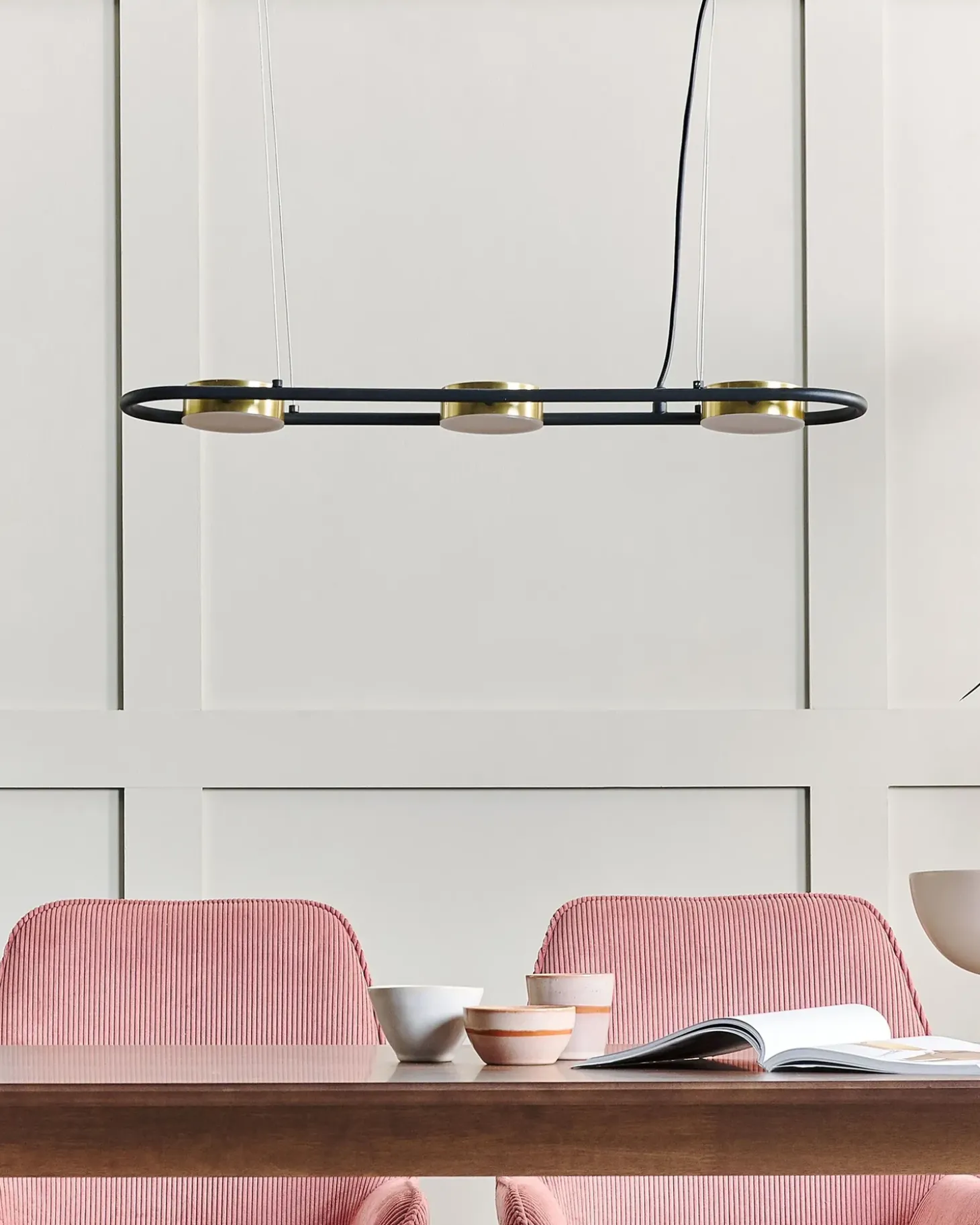 LED-pendel lampe MALI Metal Sort