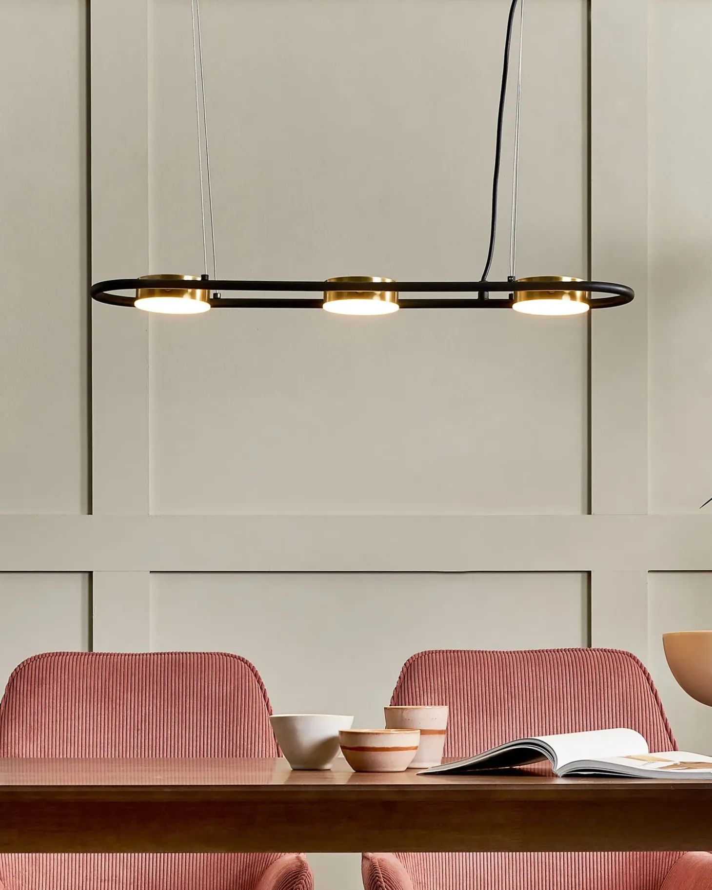 LED-pendel lampe MALI Metal Sort