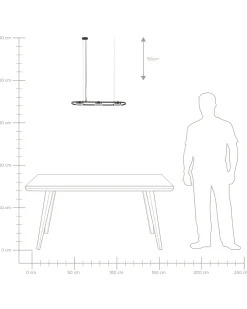 LED-pendel lampe MALI Metal Sort