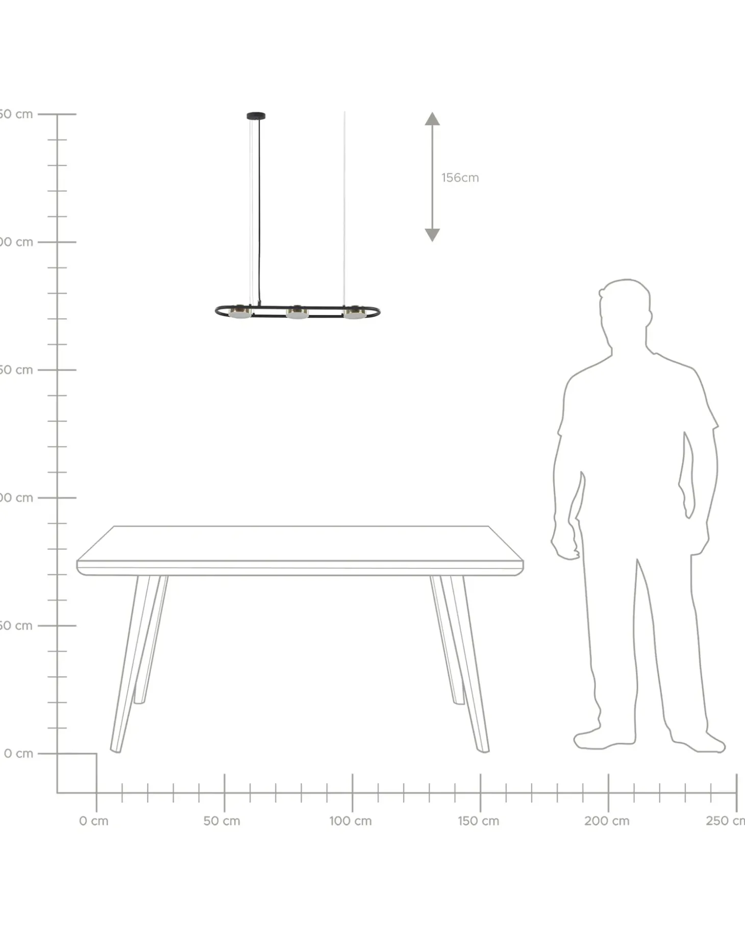 LED-pendel lampe MALI Metal Sort