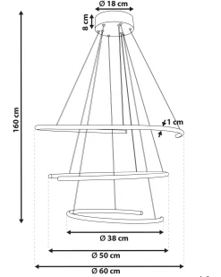 LED-pendel lampe MAYU Metal Sort