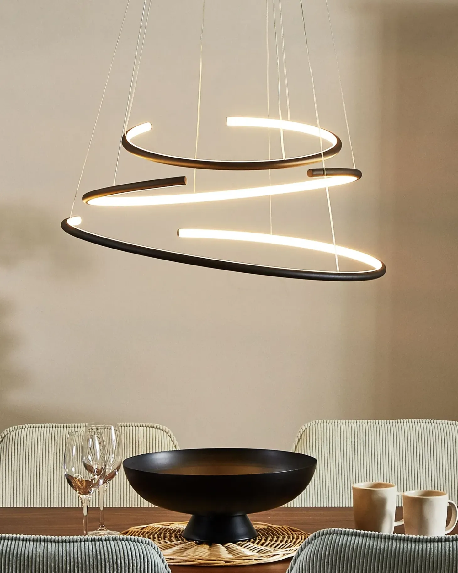 LED-pendel lampe MAYU Metal Sort