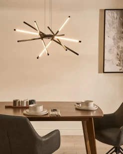 LED-pendel lampe PALUN Med dæmpning Metal Sort