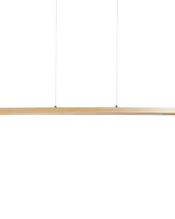 LED-pendel lampe STEWARTS Med fjernbetjening Med dæmpning Egetræ Lysebrun
