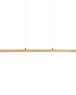 LED-pendel lampe STEWARTS Med fjernbetjening Med dæmpning Egetræ Lysebrun
