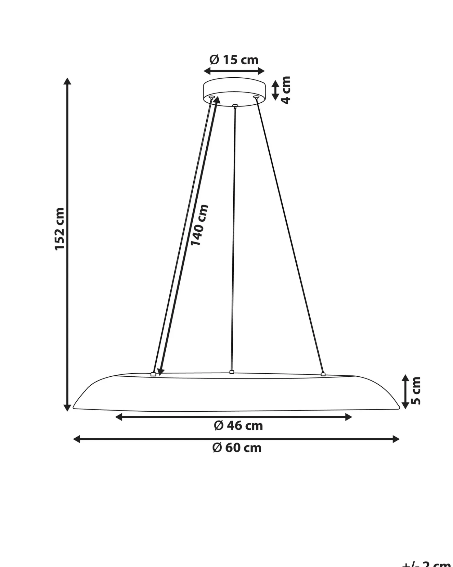 LED-pendel lampe SURKO Metal Sort