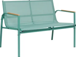 LEDRO 4 personers Loungesæt med bord Grøn Metal