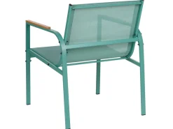 LEDRO 4 personers Loungesæt med bord Grøn Metal