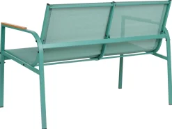 LEDRO 4 personers Loungesæt med bord Grøn Metal