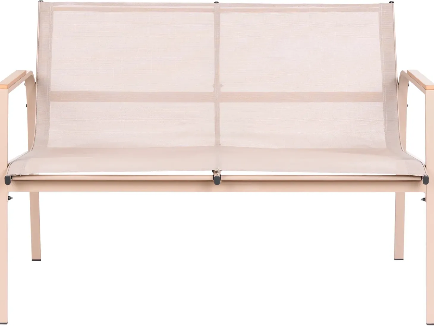 LEDRO 4 personers Loungesæt med bord Beige Metal