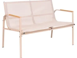 LEDRO 4 personers Loungesæt med bord Beige Metal