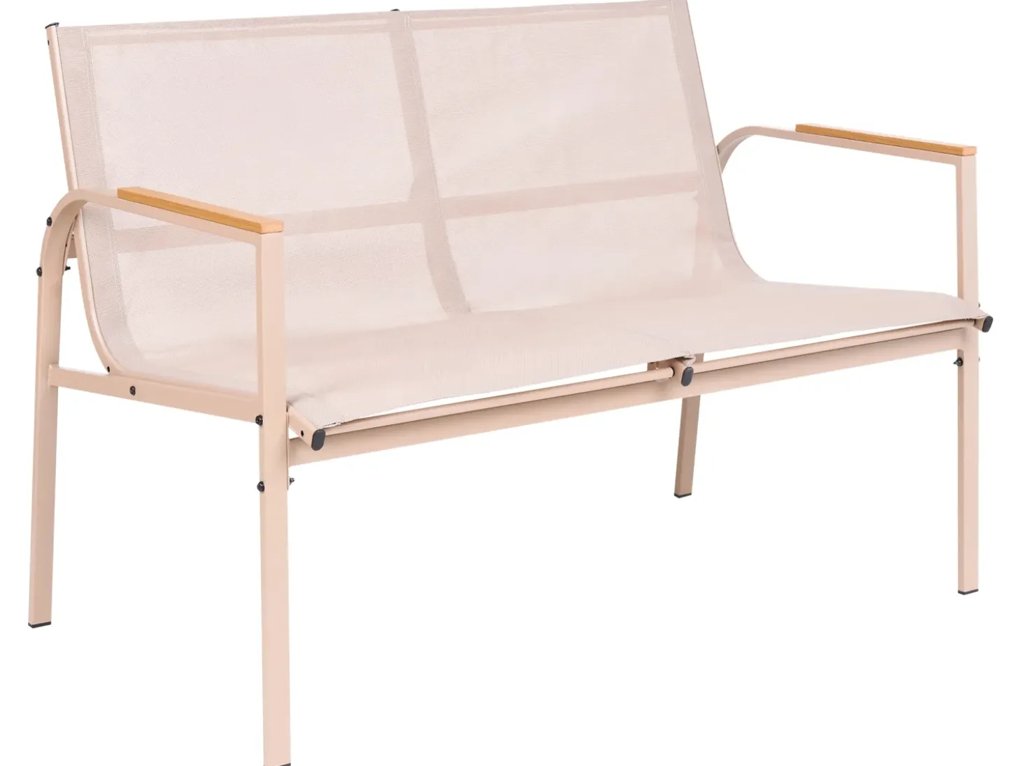 LEDRO 4 personers Loungesæt med bord Beige Metal