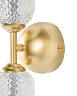 LED-væglampe ARAS Guld Glas
