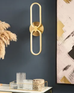 LED-væglampe KRANG Guld Metal