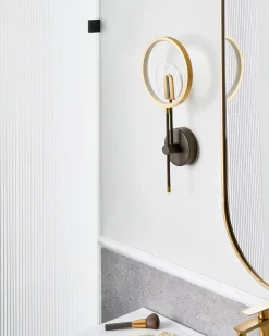 LED-væglampe SAMBRE Guld Sort Metal