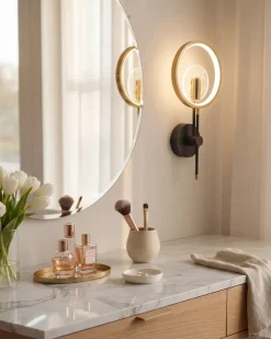 LED-væglampe SAMBRE Guld Sort Metal