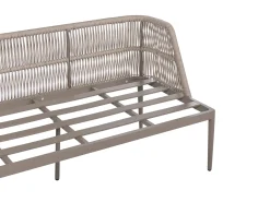 LEFFE 3 personers Have-hjørnesofasæt Højrevendt Beige Metal