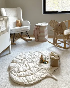 Legetæppe OLIMP 110 x 110 cm Bomuld Cremehvid
