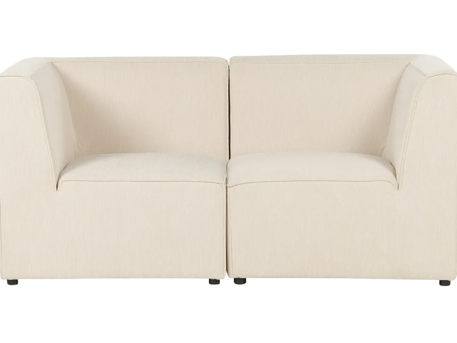 LEMVIG 2 personers Modulsofa Lys Beige Fløjl