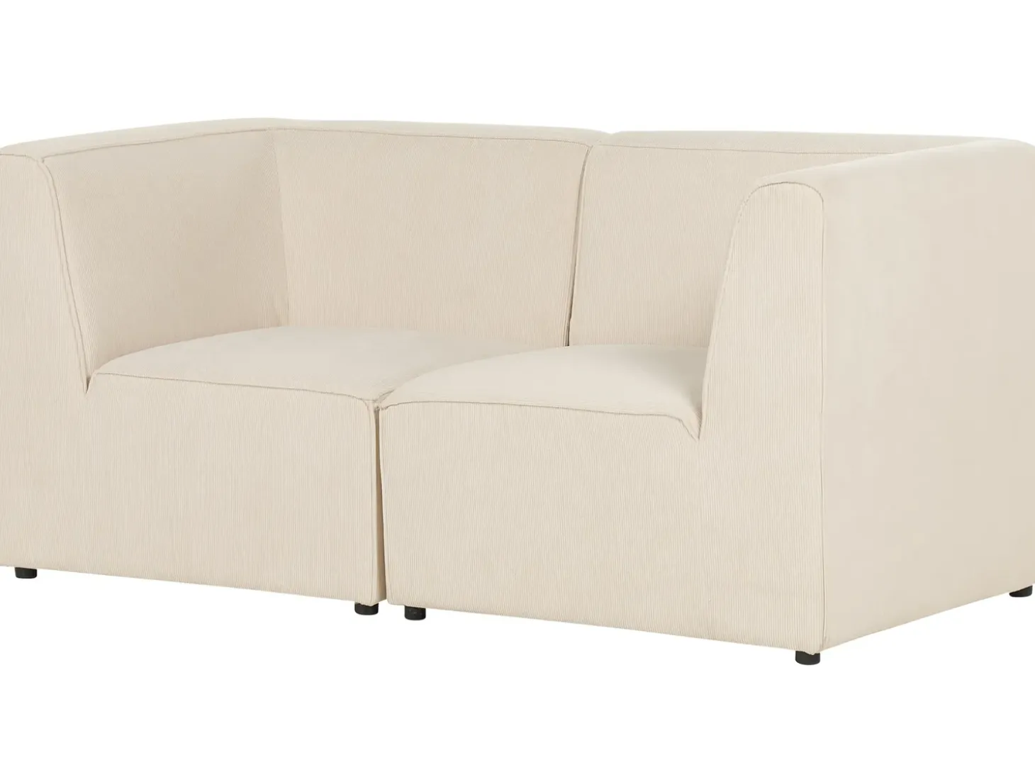 LEMVIG 2 personers Modulsofa Lys Beige Fløjl