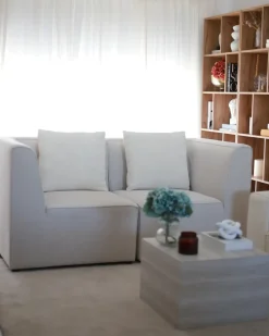 LEMVIG 2 personers Modulsofa Lys Beige Fløjl