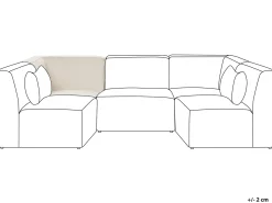 LEMVIG Hjørnemodul Lys Beige Fløjl