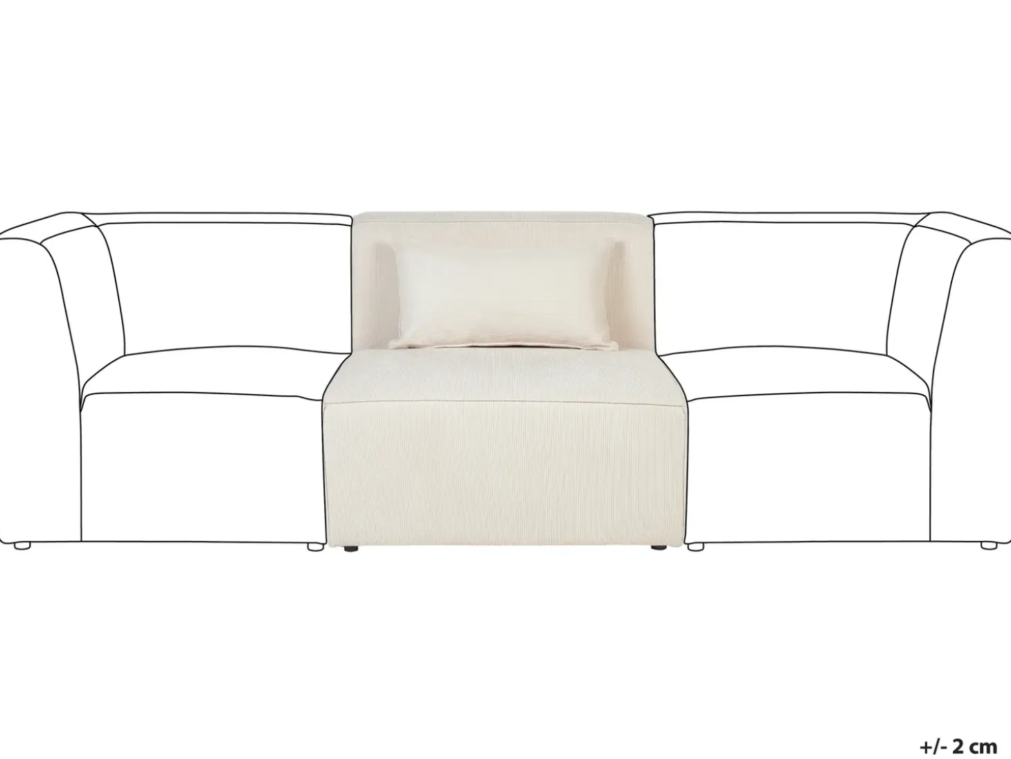 LEMVIG Hjørnemodul Lys Beige Fløjl