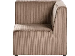 LEMVIG Hjørnemodul Højrevendt Sand Beige Fløjl