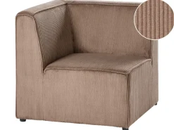 LEMVIG Hjørnemodul Venstrevendt Sand Beige Fløjl