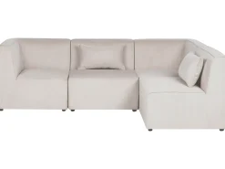 LEMVIG 4 personers Hjørnesofa modul Venstrevendt Beige Fløjl