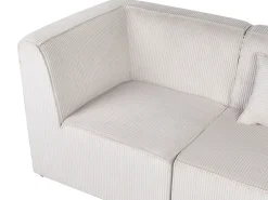 LEMVIG 4 personers Hjørnesofa modul Venstrevendt Beige Fløjl