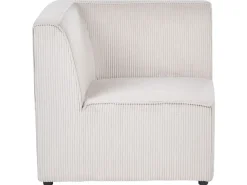 LEMVIG 4 personers Hjørnesofa modul Venstrevendt Beige Fløjl